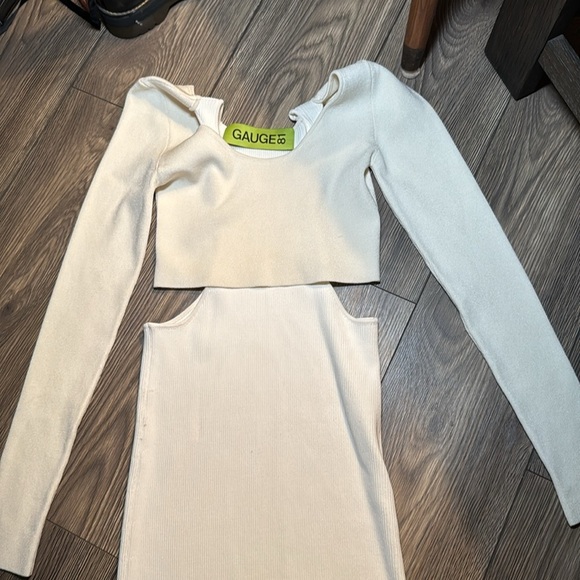 Mija Ribbed Mini Dress by GAUGE81 white size small long sleeve - Picture 3 of 16